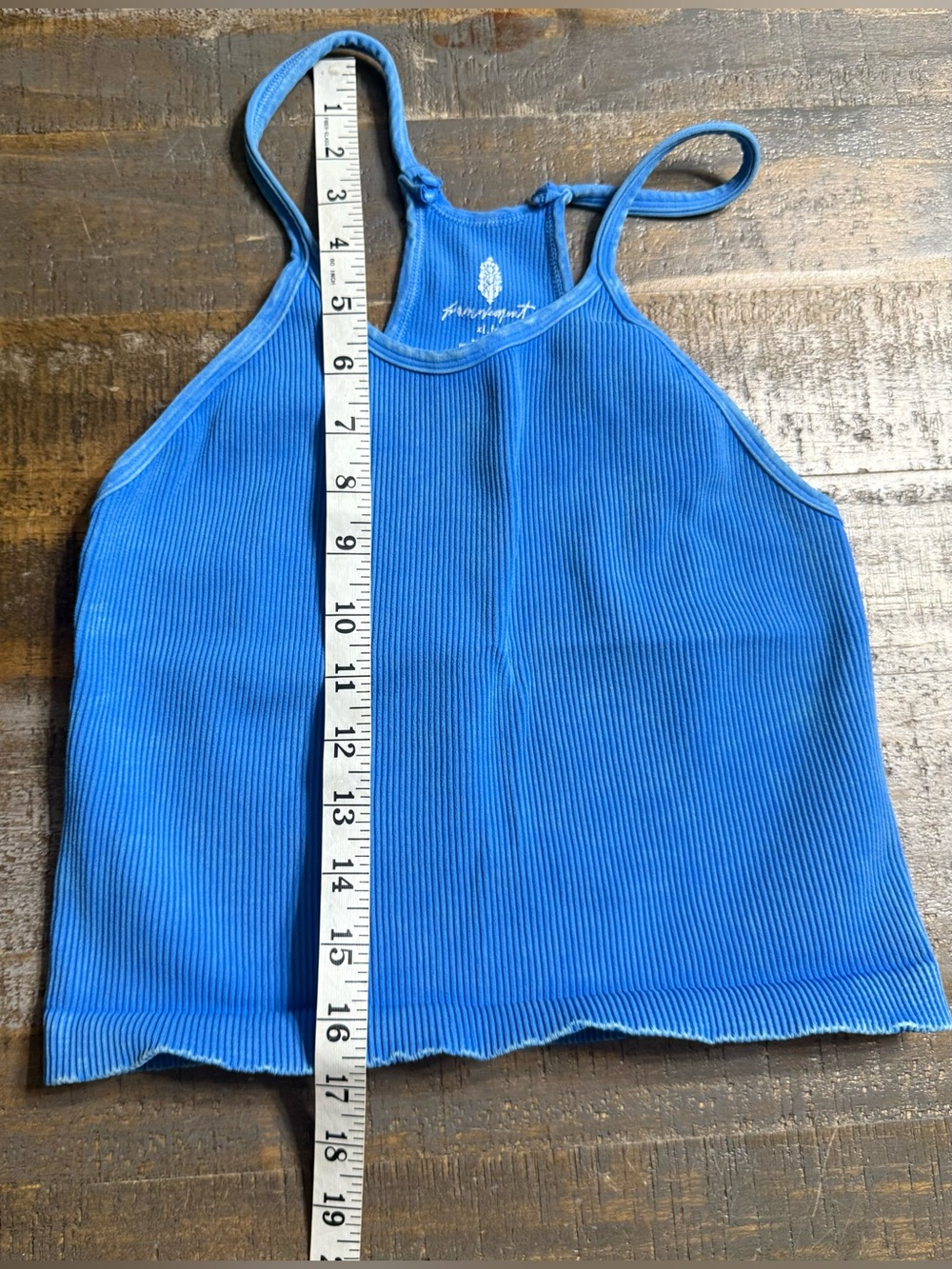 Free People Blue Happiness Runs Ribbed Racerback Tank - Picture 5 of 5